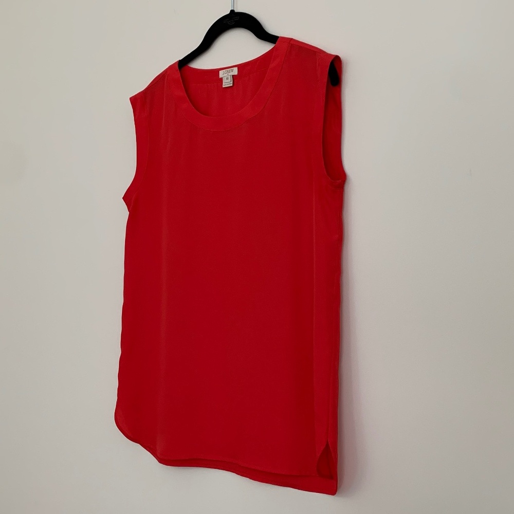 J.Crew Womens XS Red Sleeveless Top
